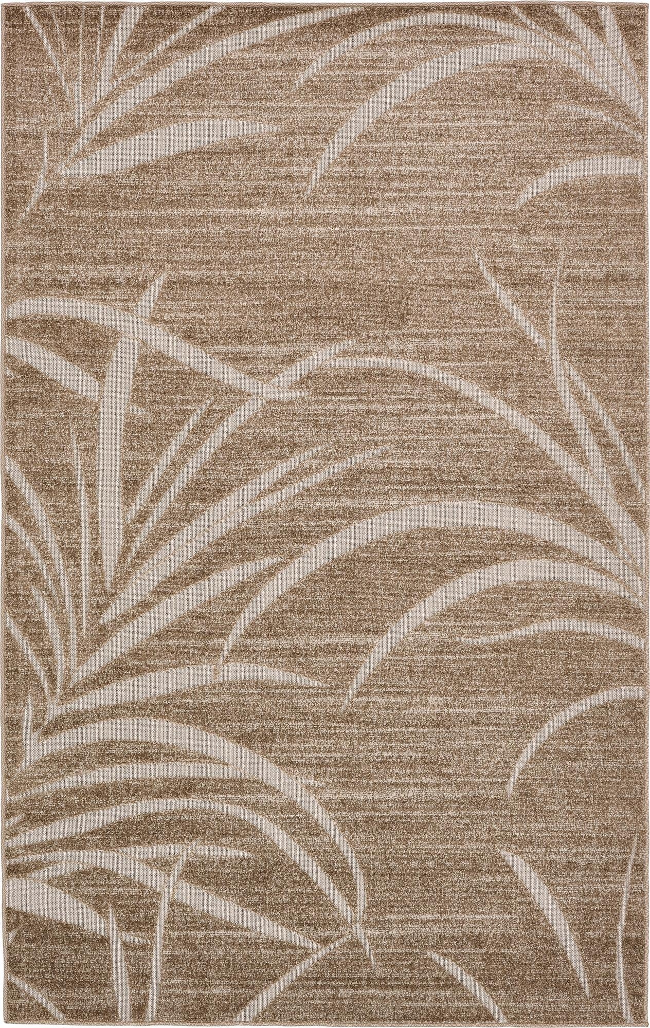  6' x 9'  Washable Botanical Indoor / Outdoor Rug