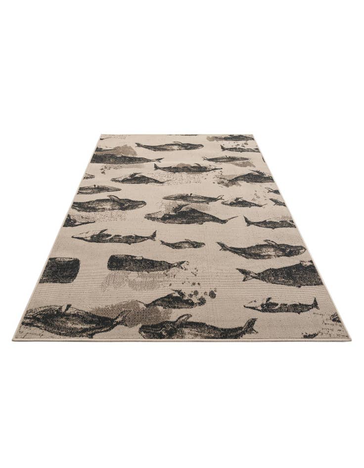 Detail image of  5' 2 x 7' 7  Washable Coastal Indoor / Outdoor Rug