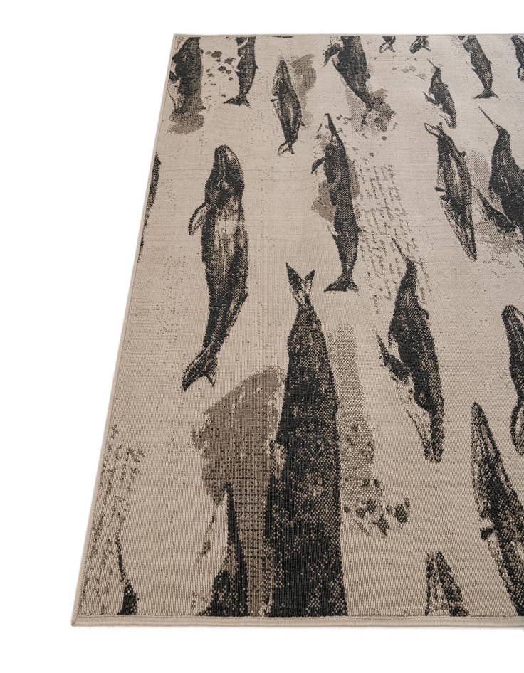 Detail image of  5' 2 x 7' 7  Washable Coastal Indoor / Outdoor Rug