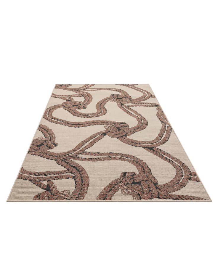 Detail image of  5' 3 x 7' 7  Washable Coastal Indoor / Outdoor Rug