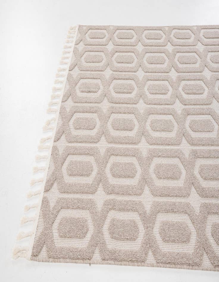 Detail image of  5' 3 x 7' 8  Washable Lattice Indoor / Outdoor Rug