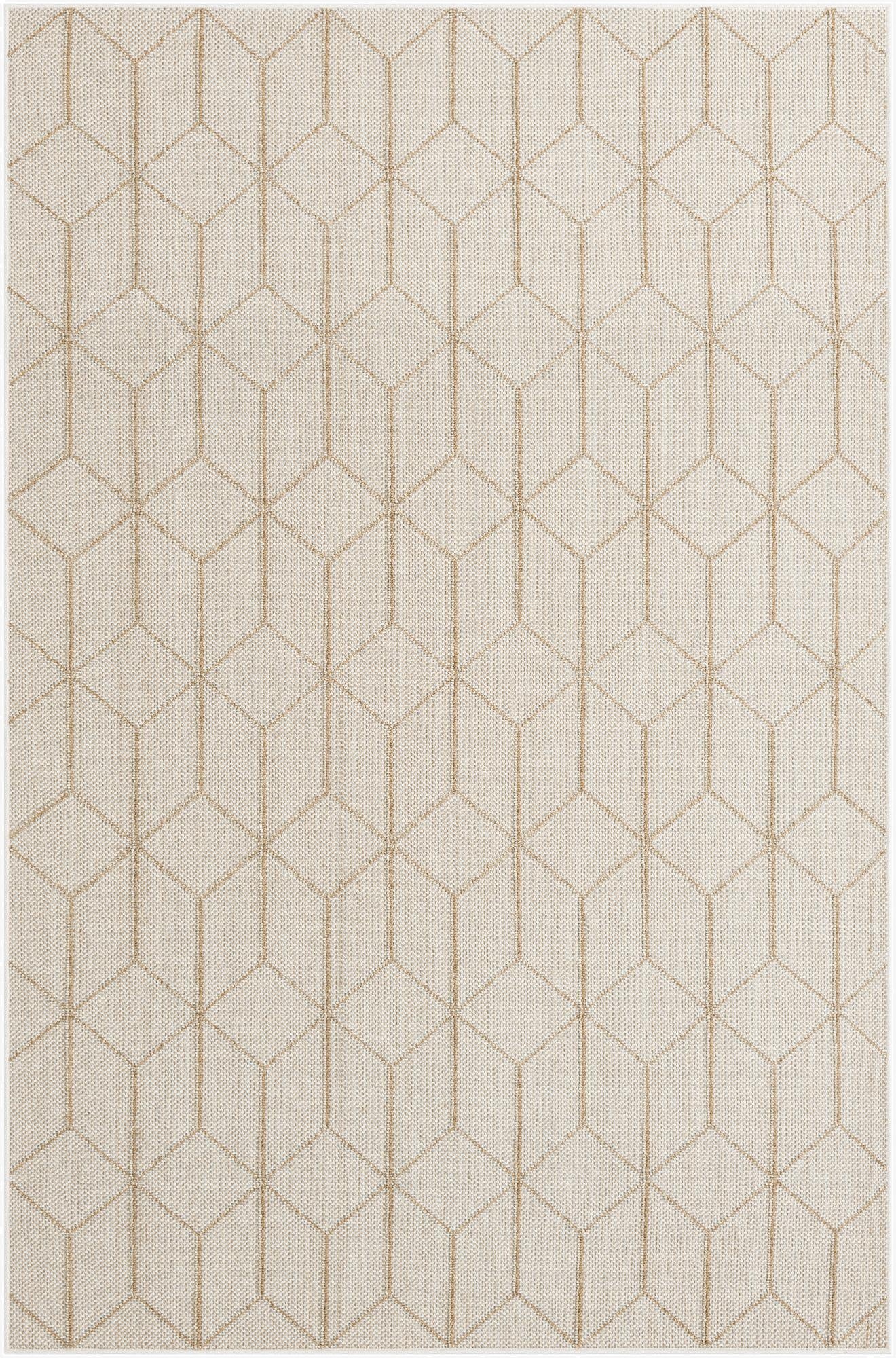  6' 1 x 9'  Washable Lattice Indoor / Outdoor Rug