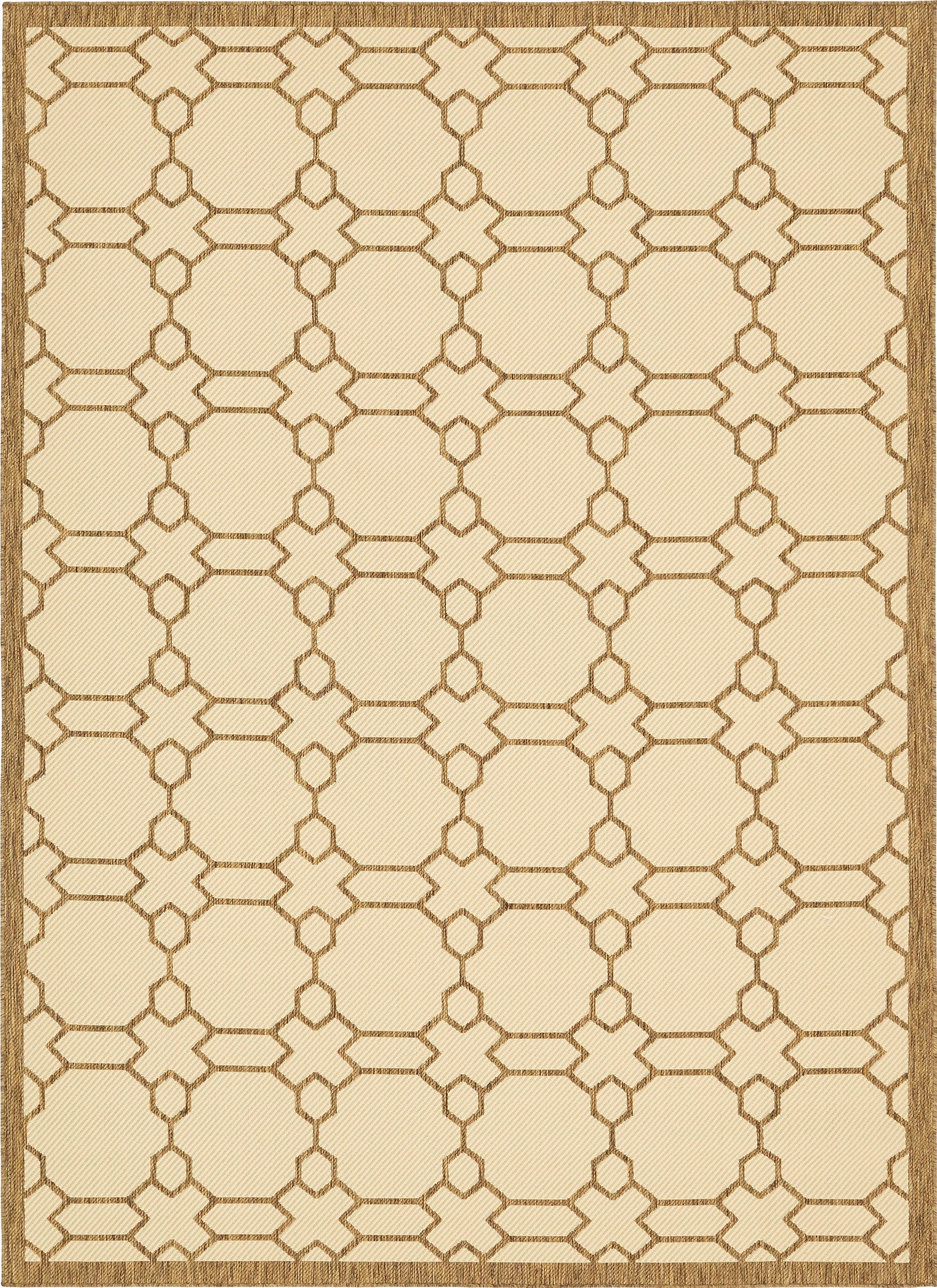  8' x 11' 4  Washable Lattice Indoor / Outdoor Rug