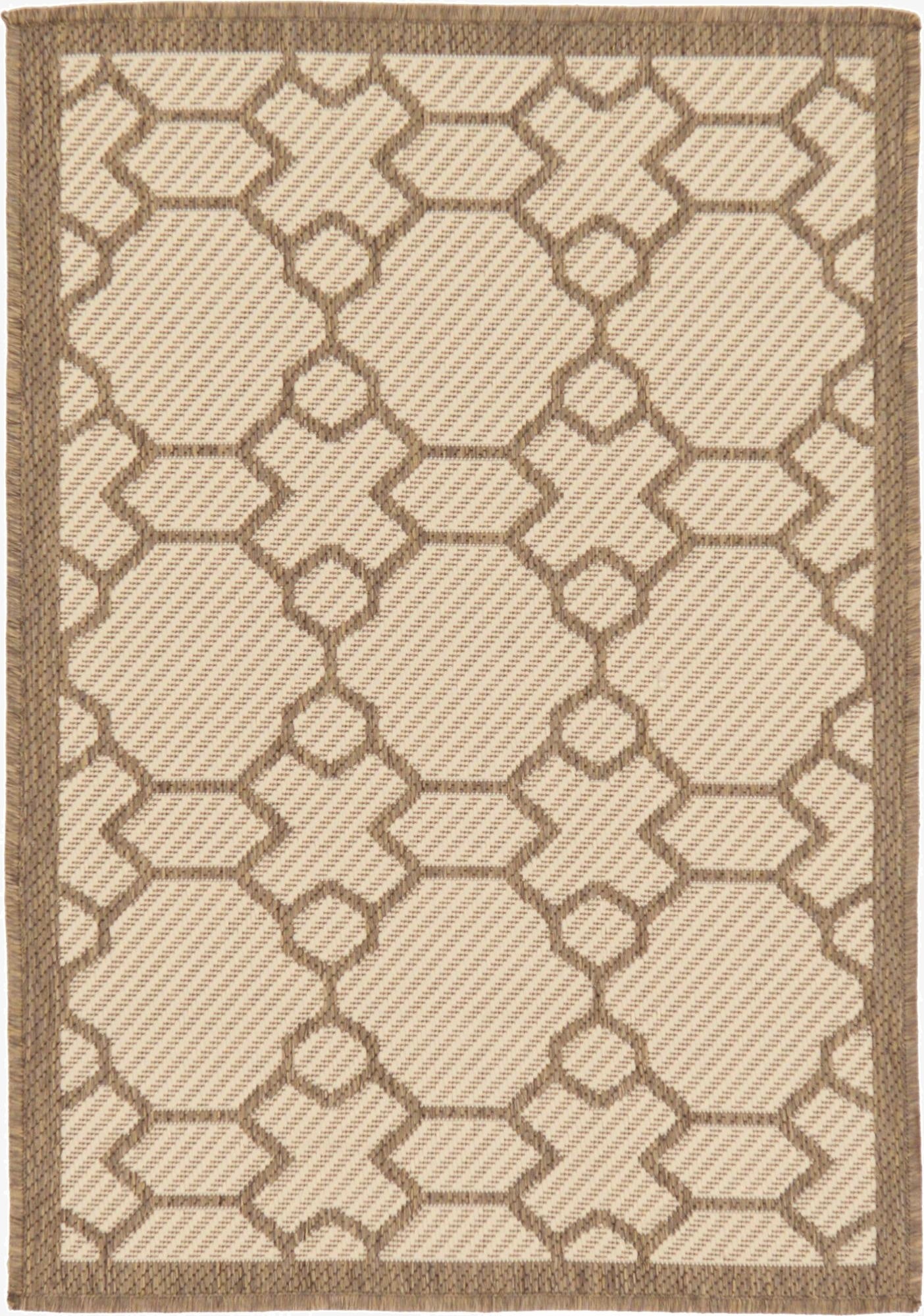  2' 2 x 3'  Washable Lattice Indoor / Outdoor Rug