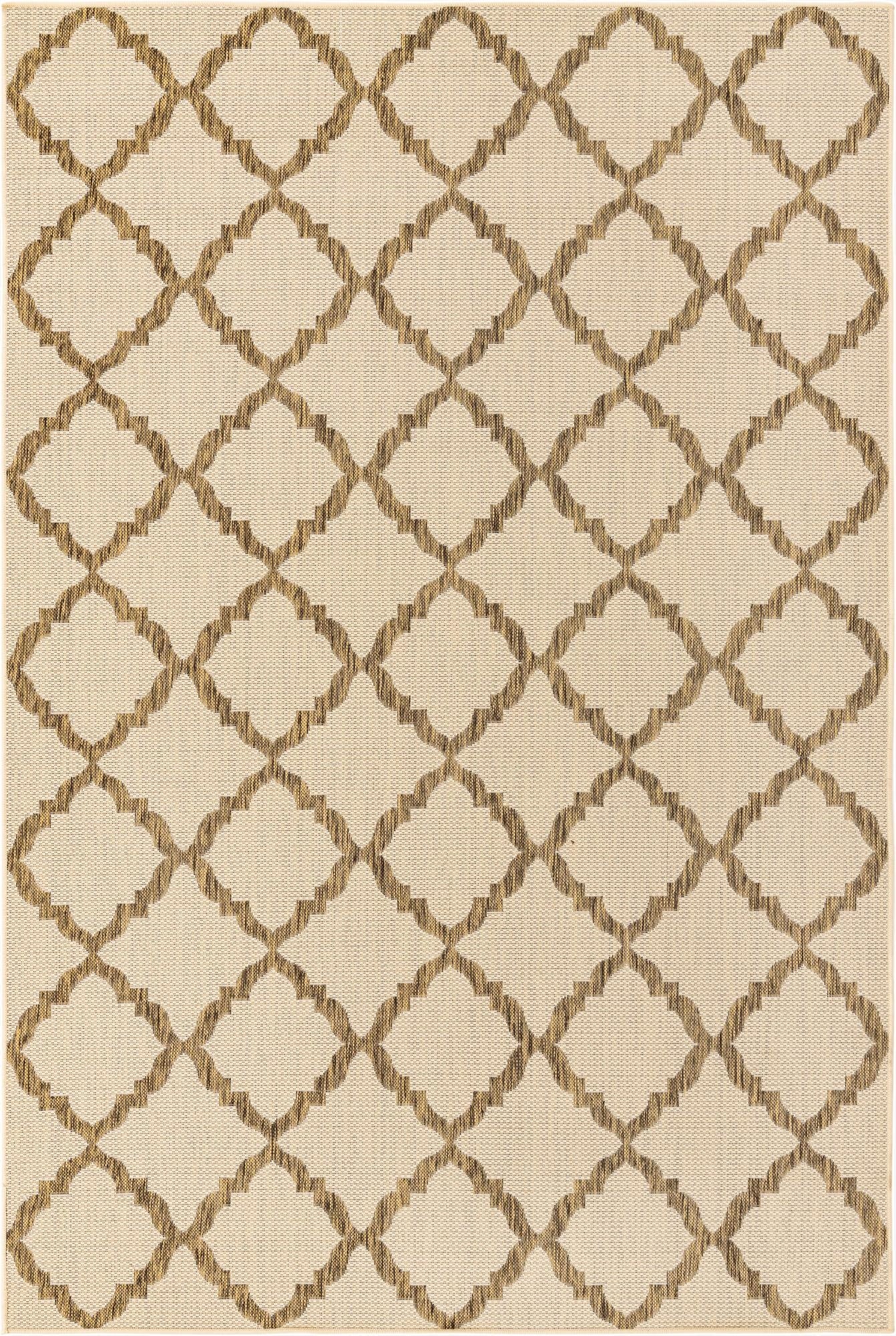  6' x 9'  Washable Lattice Indoor / Outdoor Rug