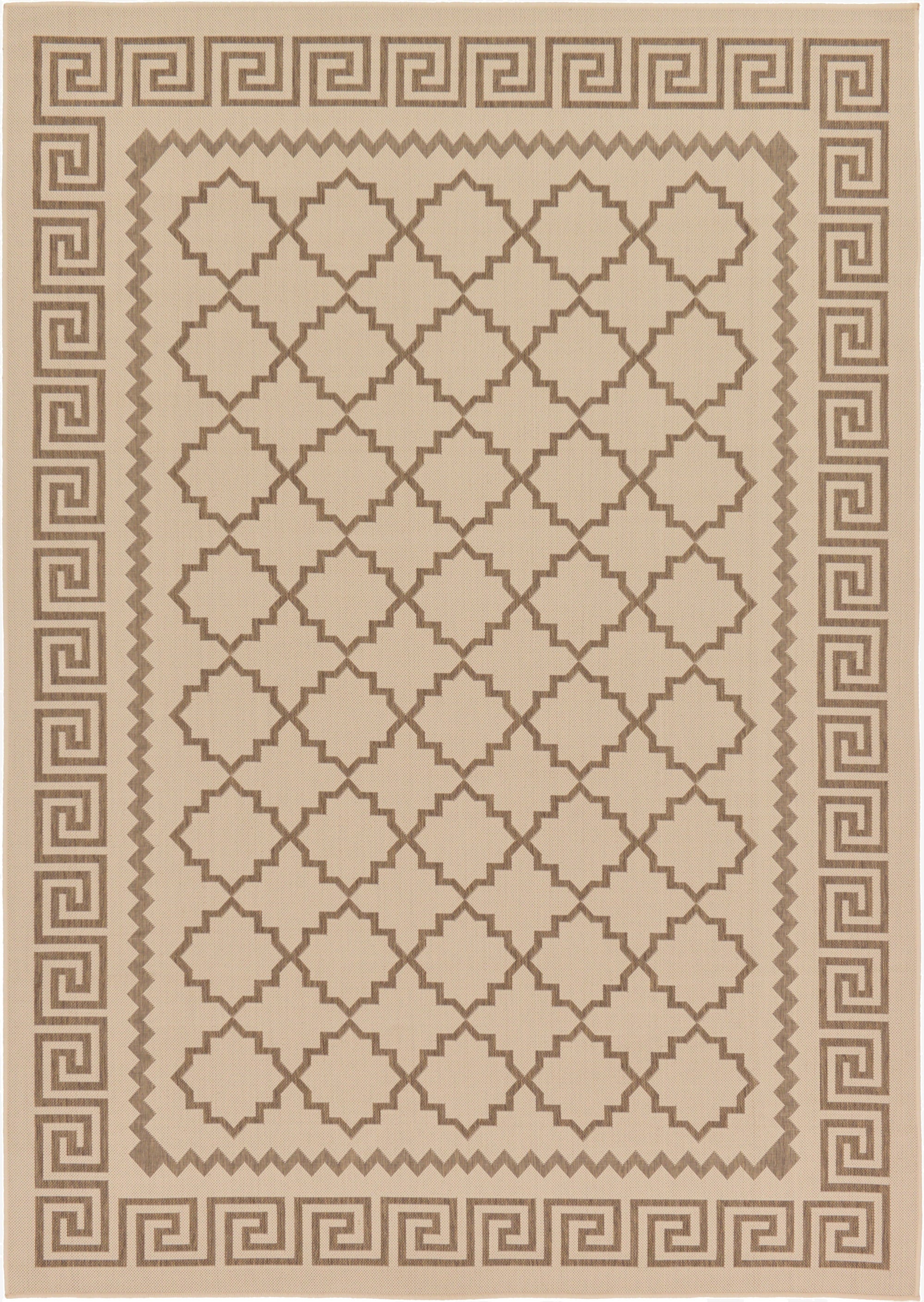  7' x 10'  Washable Lattice Indoor / Outdoor Rug