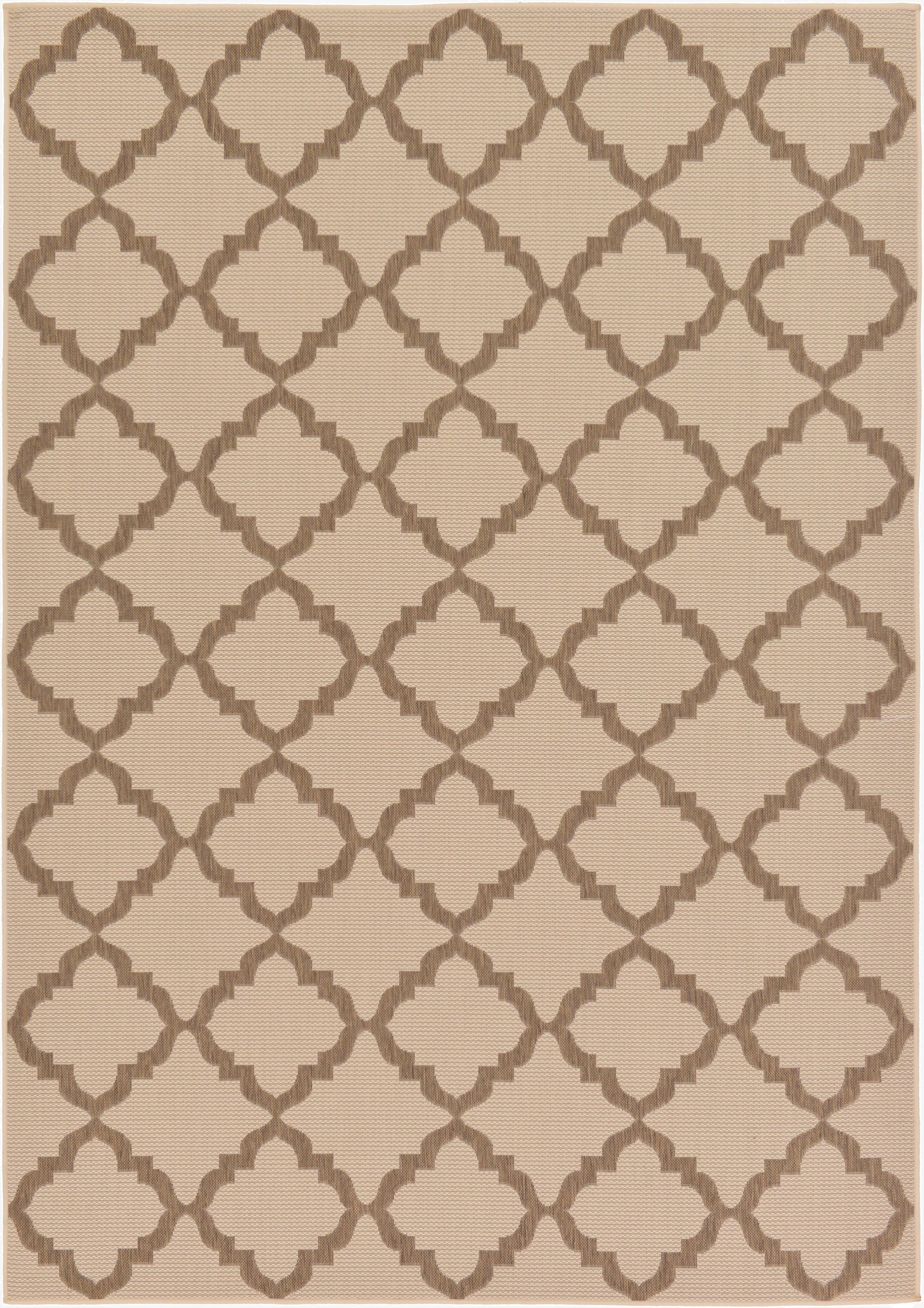  7' x 10'  Washable Lattice Indoor / Outdoor Rug