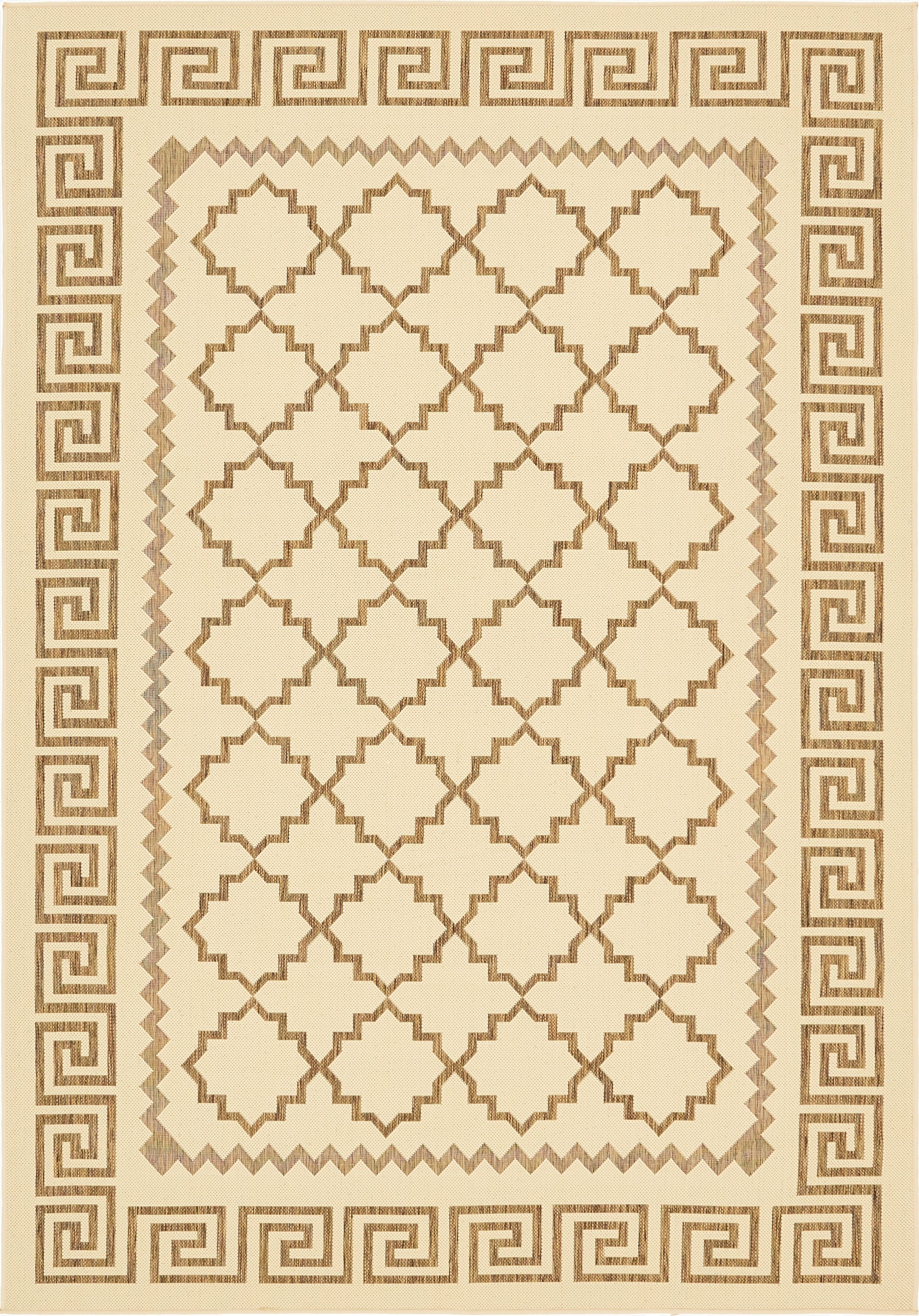  6' x 9'  Washable Lattice Indoor / Outdoor Rug