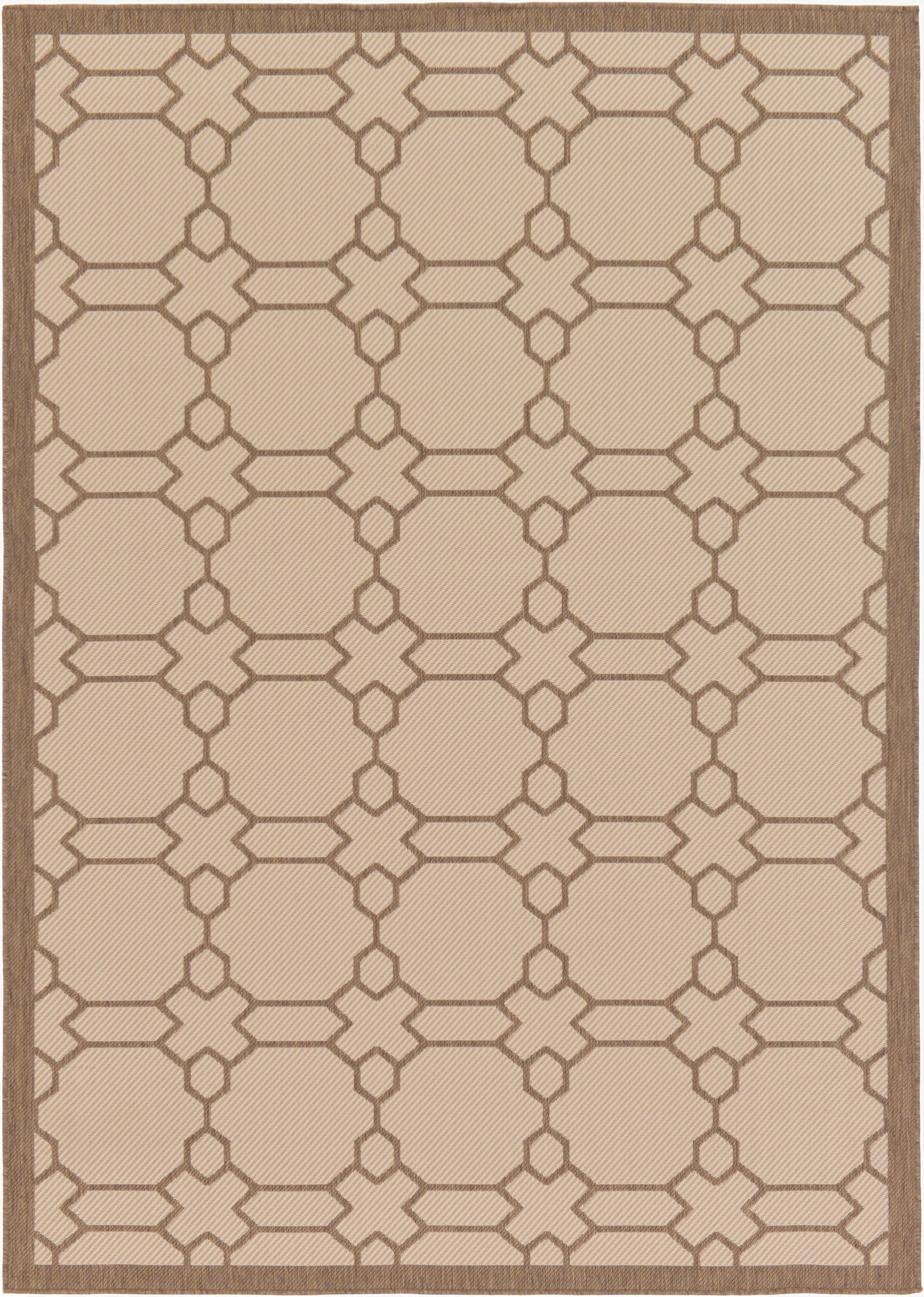  7' x 10'  Washable Lattice Indoor / Outdoor Rug