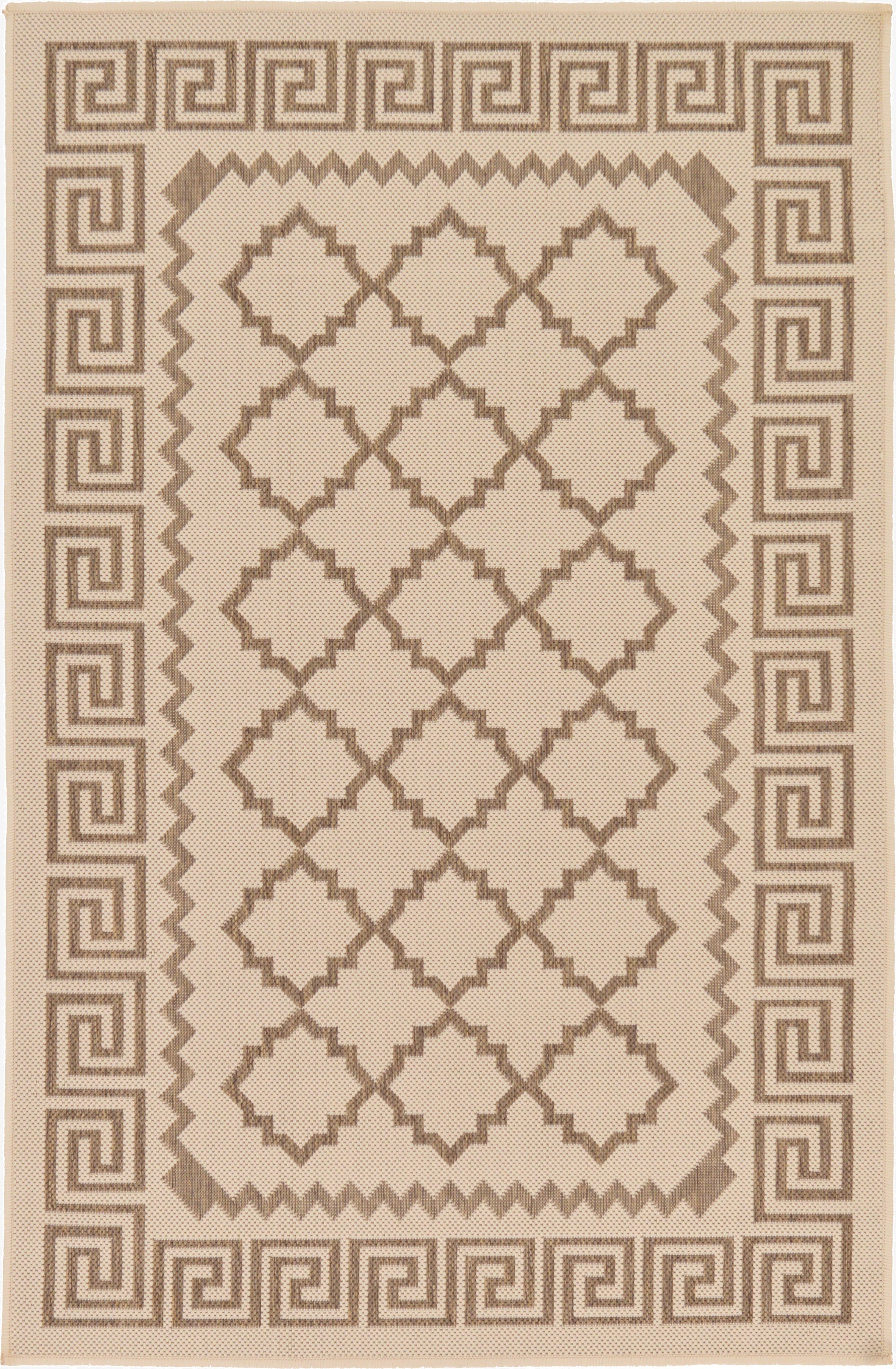  3' 3 x 5'  Washable Lattice Indoor / Outdoor Rug
