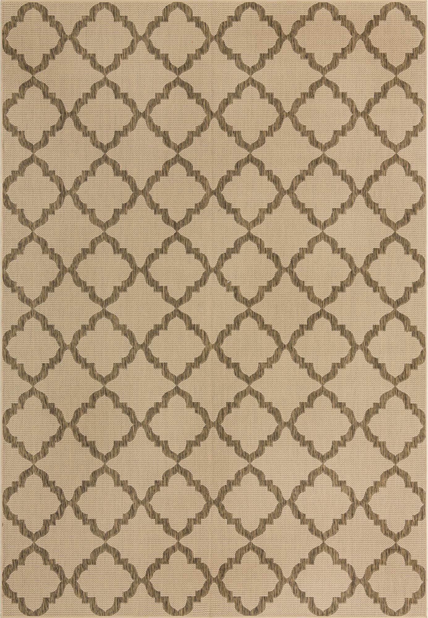  8' x 11' 4  Washable Lattice Indoor / Outdoor Rug