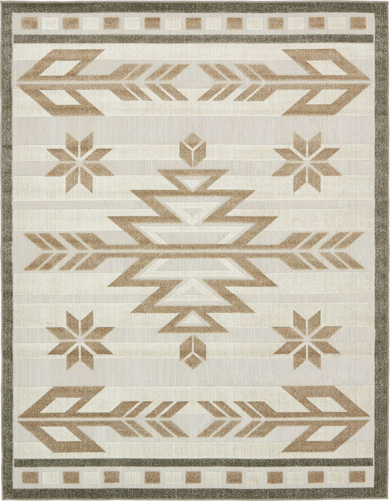 Primary image of  7' x 10'  Washable Modern Indoor / Outdoor Rug