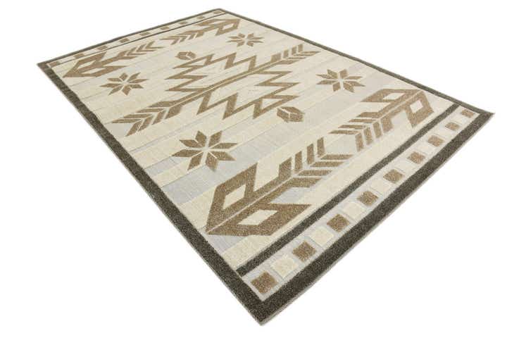 Beige 6' x 9' Modern Indoor / Outdoor Rug | Rugs.com