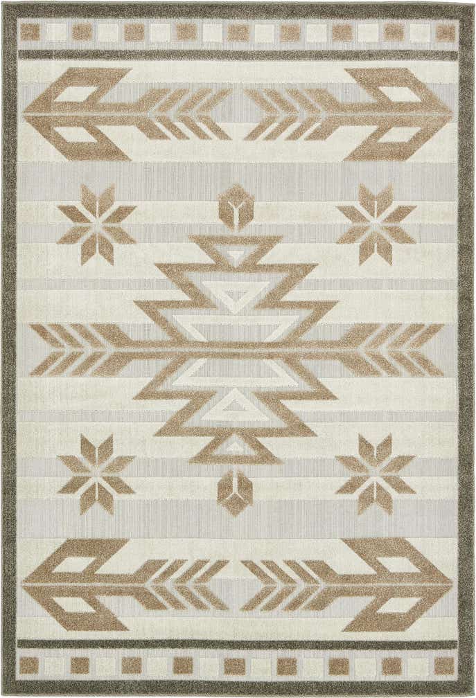 Beige 6' x 9' Modern Indoor / Outdoor Rug | Rugs.com