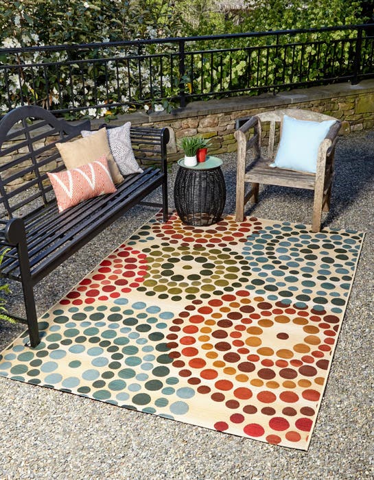 Multicolor 4' x 6' Modern Indoor / Outdoor Rug | Rugs.com
