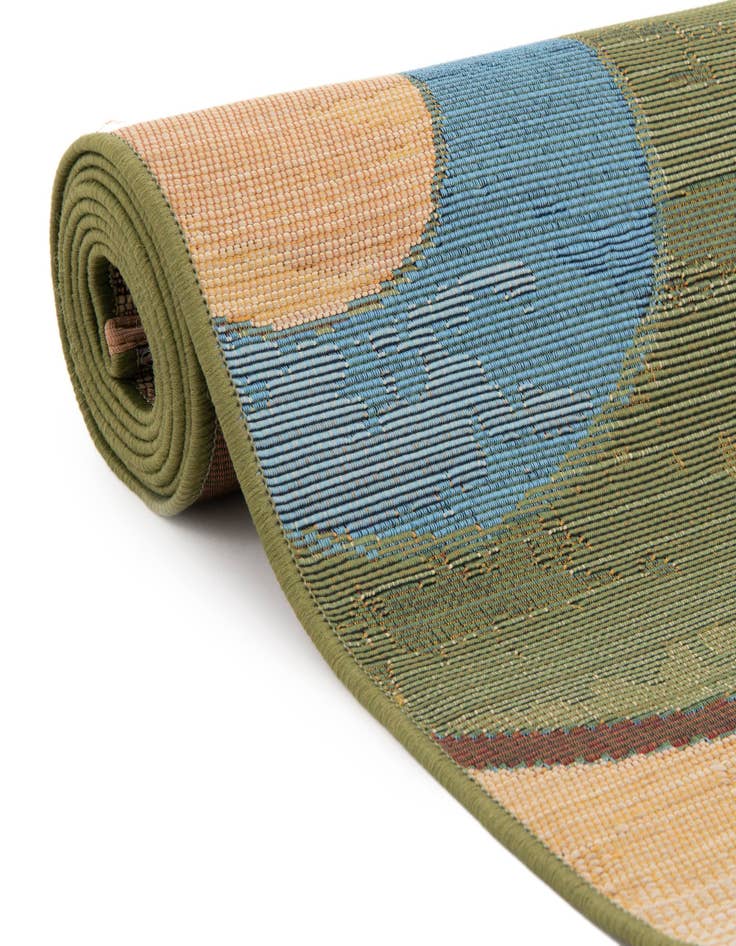 Detail image of  5' 3 x 8'  Washable Modern Indoor / Outdoor Rug