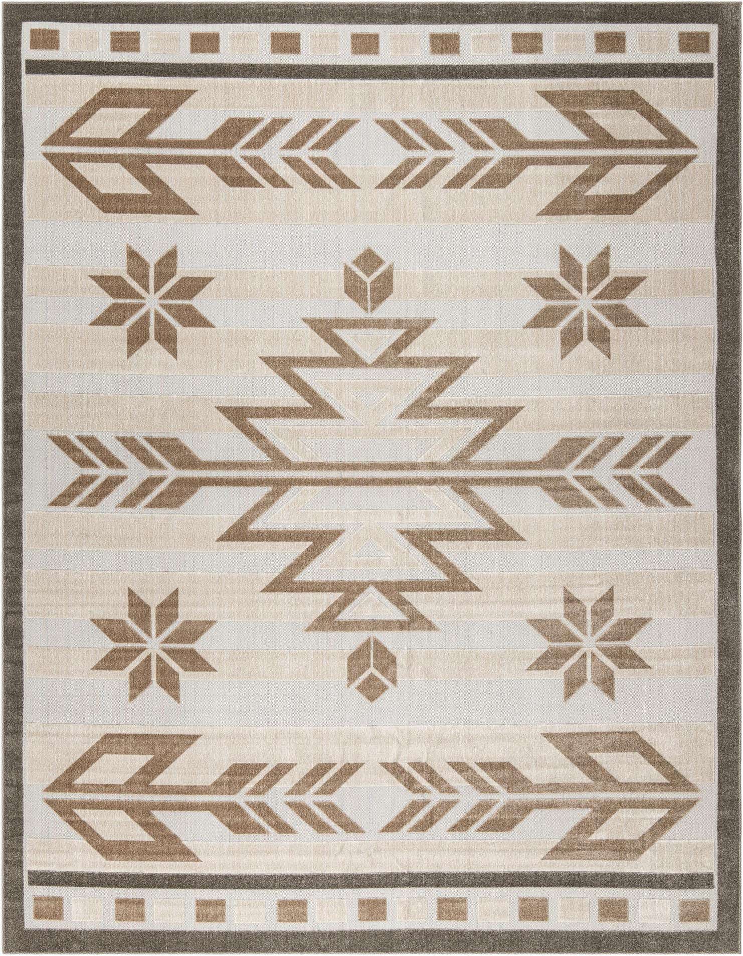 Primary image  10' x 13'  Washable Modern Indoor / Outdoor Rug