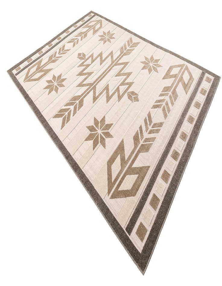 Detail image of  7' 10 x 11'  Washable Modern Indoor / Outdoor Rug