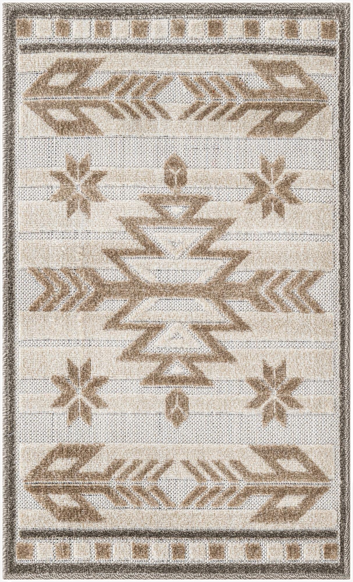  2' x 3'  Washable Modern Indoor / Outdoor Rug