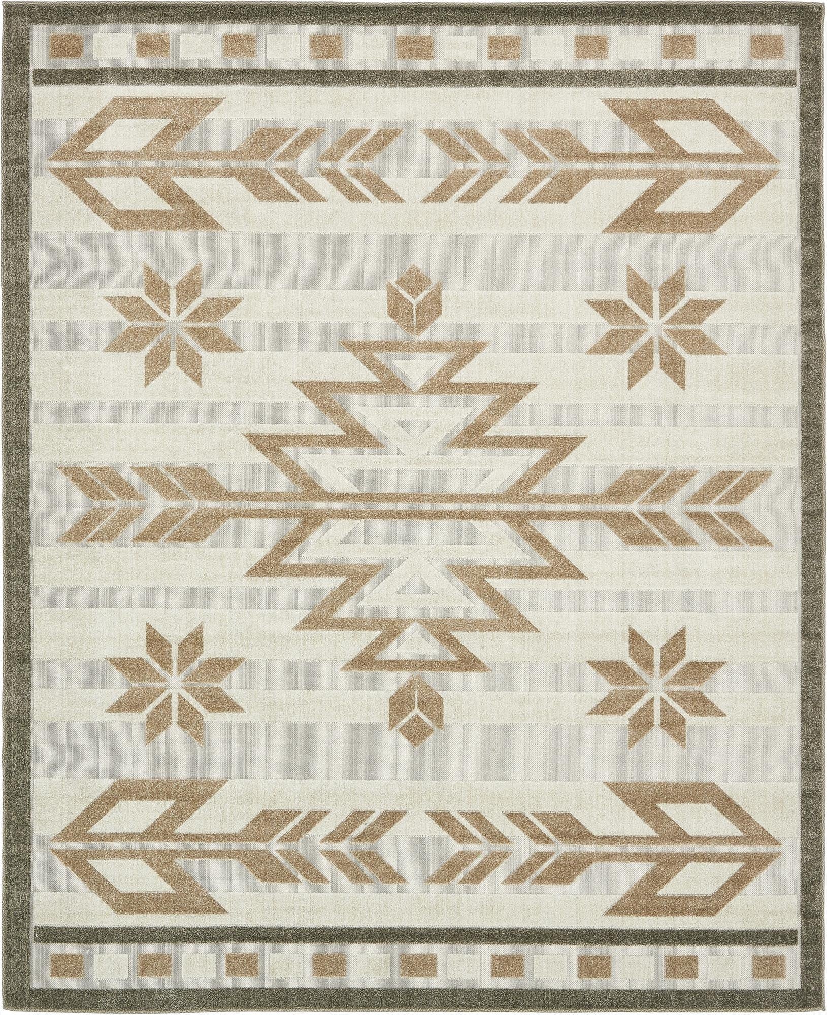  8' x 10'  Washable Modern Indoor / Outdoor Rug