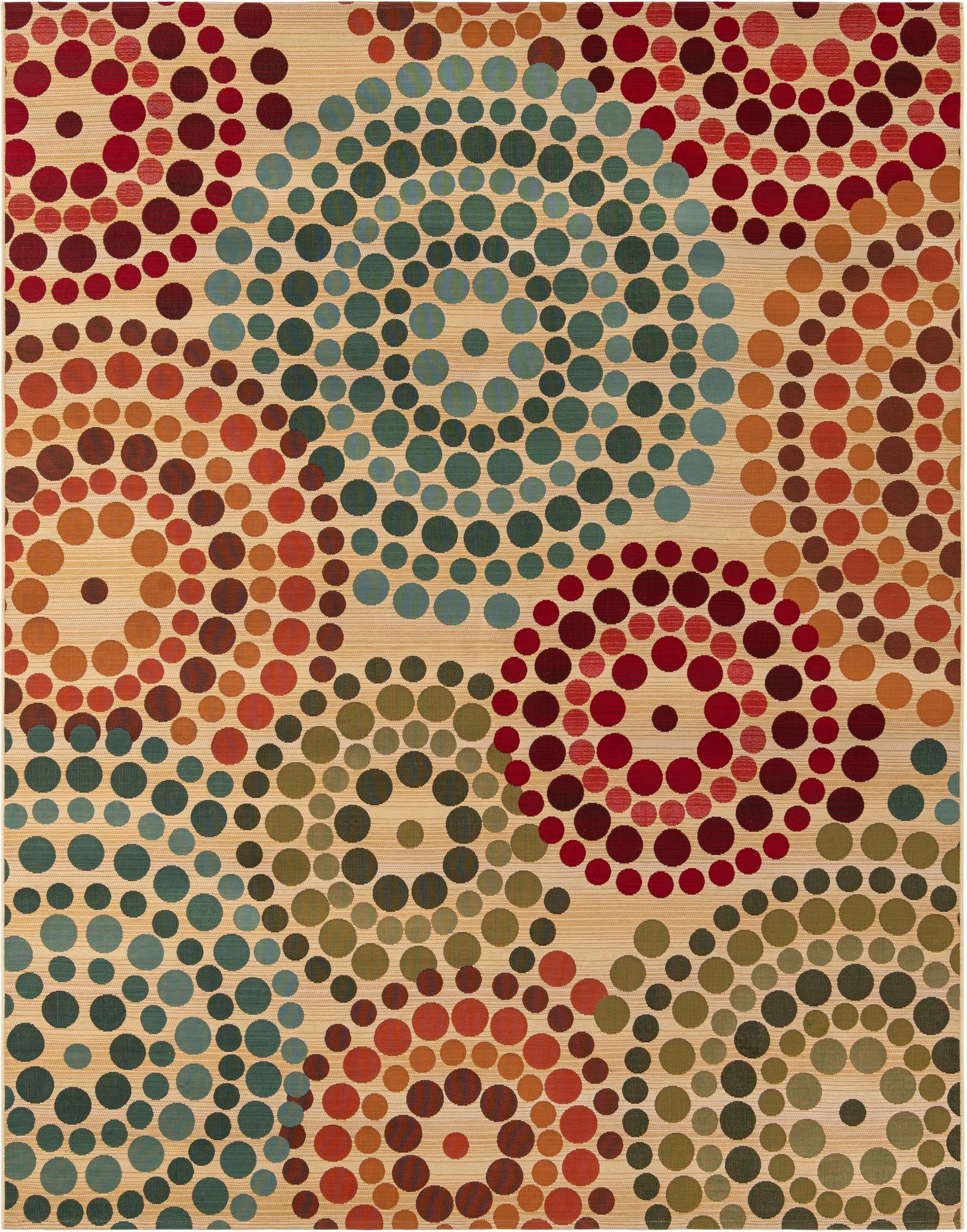  7' 10 x 10'  Washable Modern Indoor / Outdoor Rug