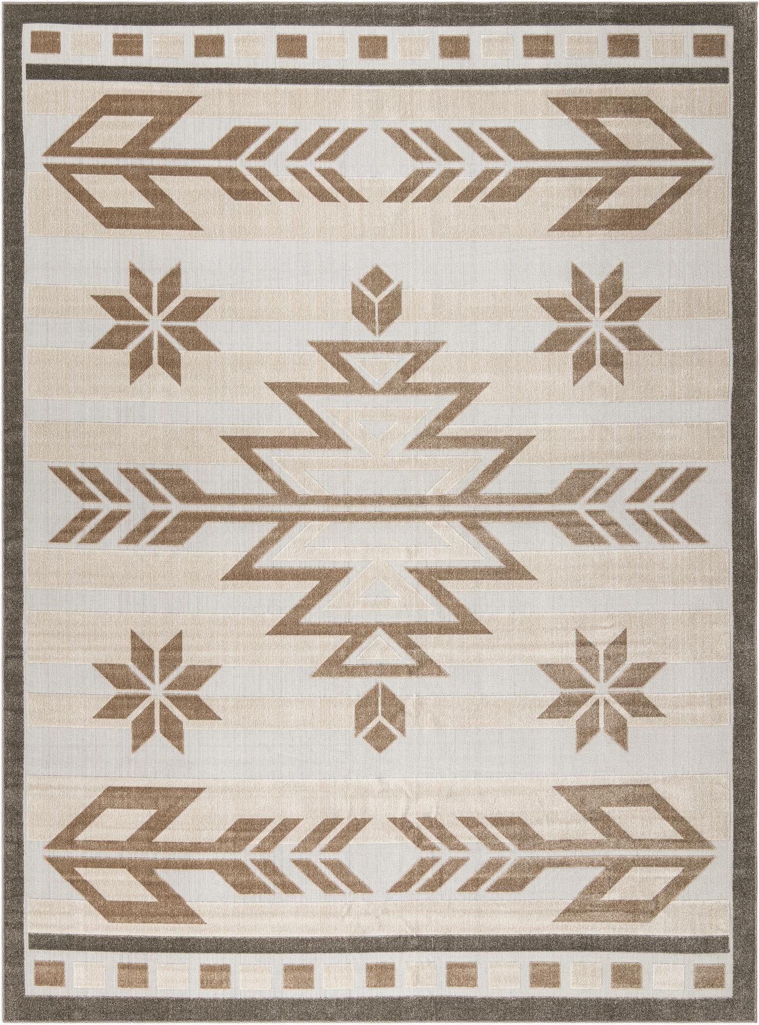  10' x 13'  Washable Modern Indoor / Outdoor Rug