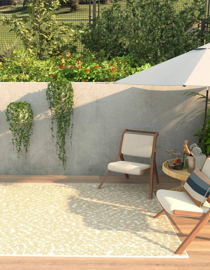 Detail image of  2' x 3' 1  Washable Safari Indoor / Outdoor Rug