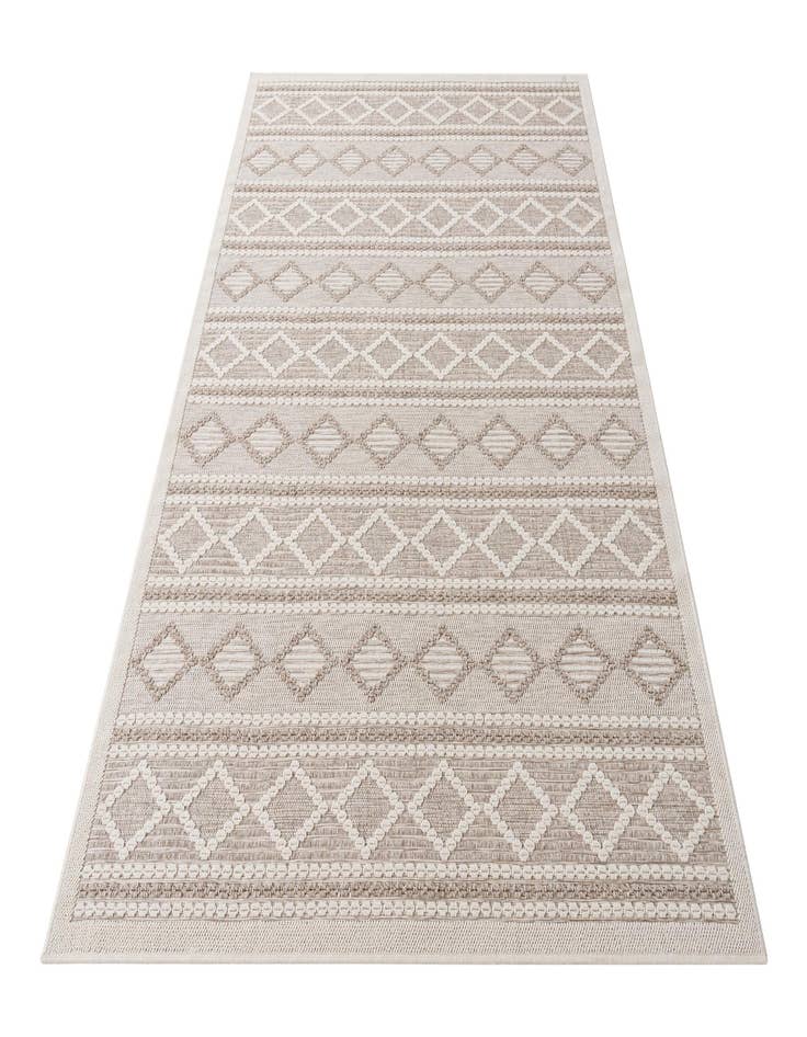 Detail image of  5' 3 x 7' 4  Washable Trellis Textured Indoor / Outdoor Rug