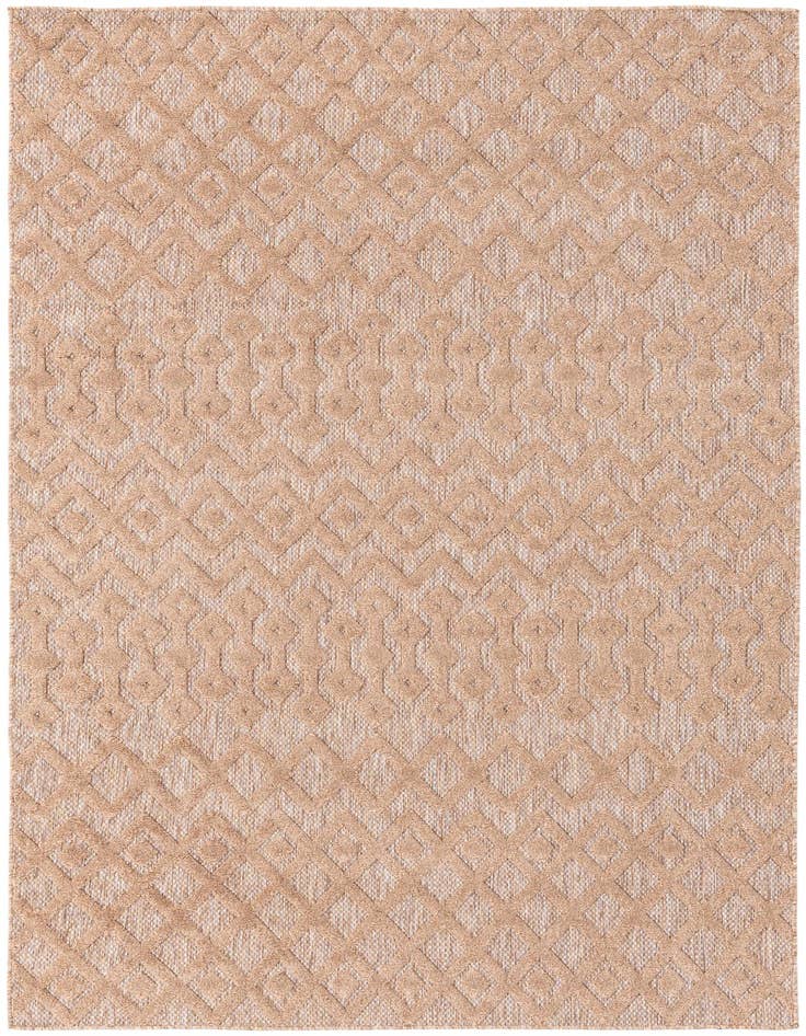 Detail image of  6' x 9'  Washable Trellis Textured Indoor / Outdoor Rug