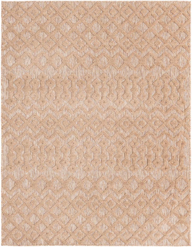 Detail image of  5' 3 x 8'  Washable Trellis Textured Indoor / Outdoor Rug