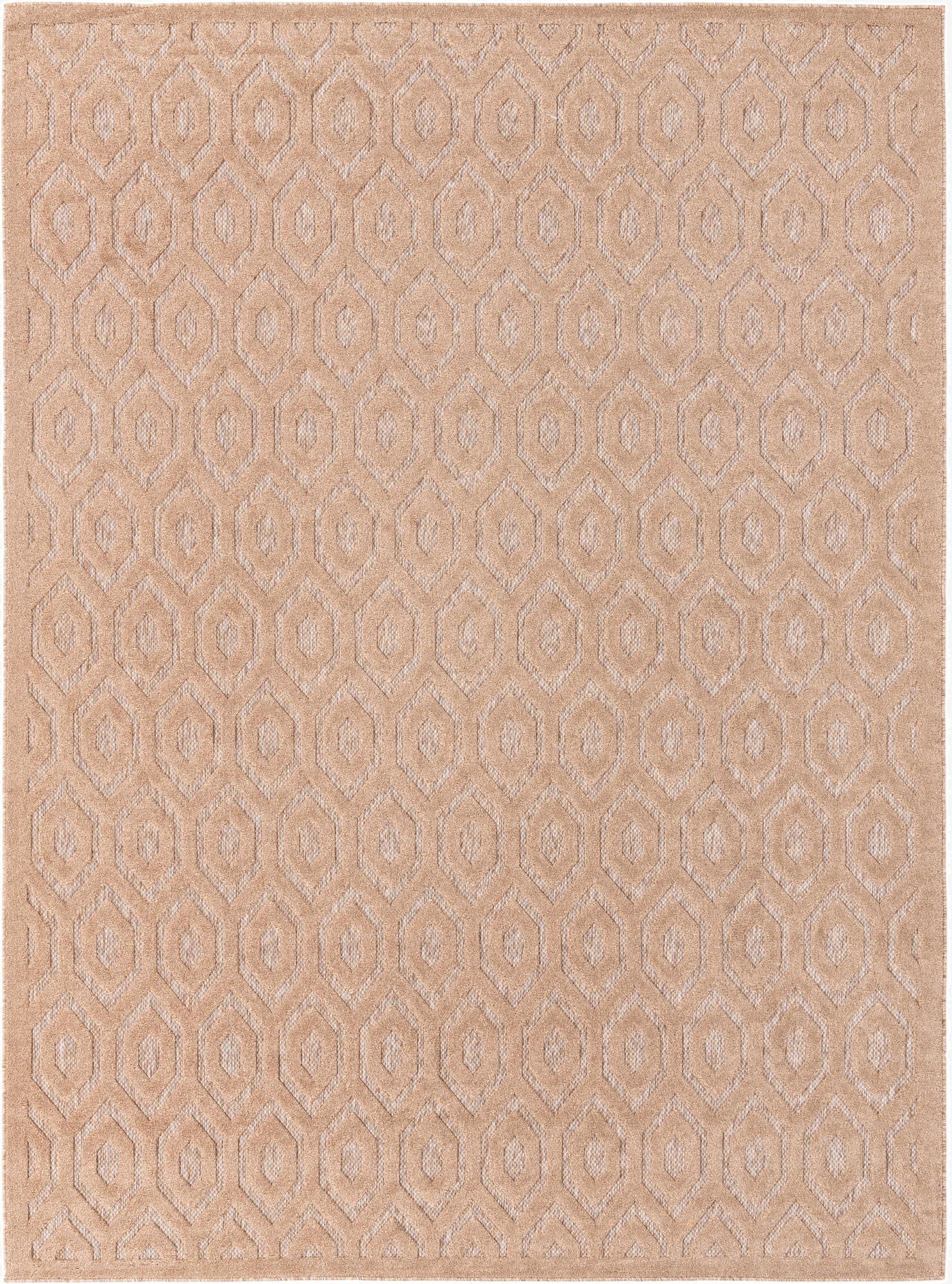  9' x 12'  Washable Trellis Textured Indoor / Outdoor Rug