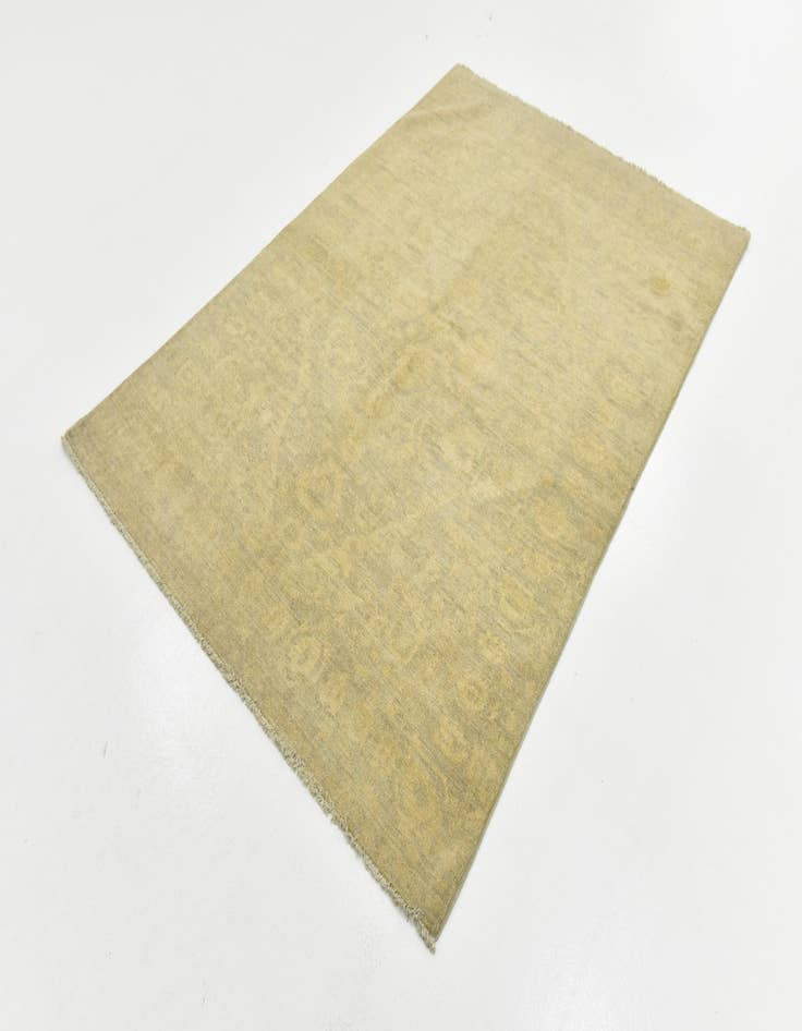 Detail image of  4' 7 x 6' 6  Hand Knotted Over-Dyed Ziegler Rug