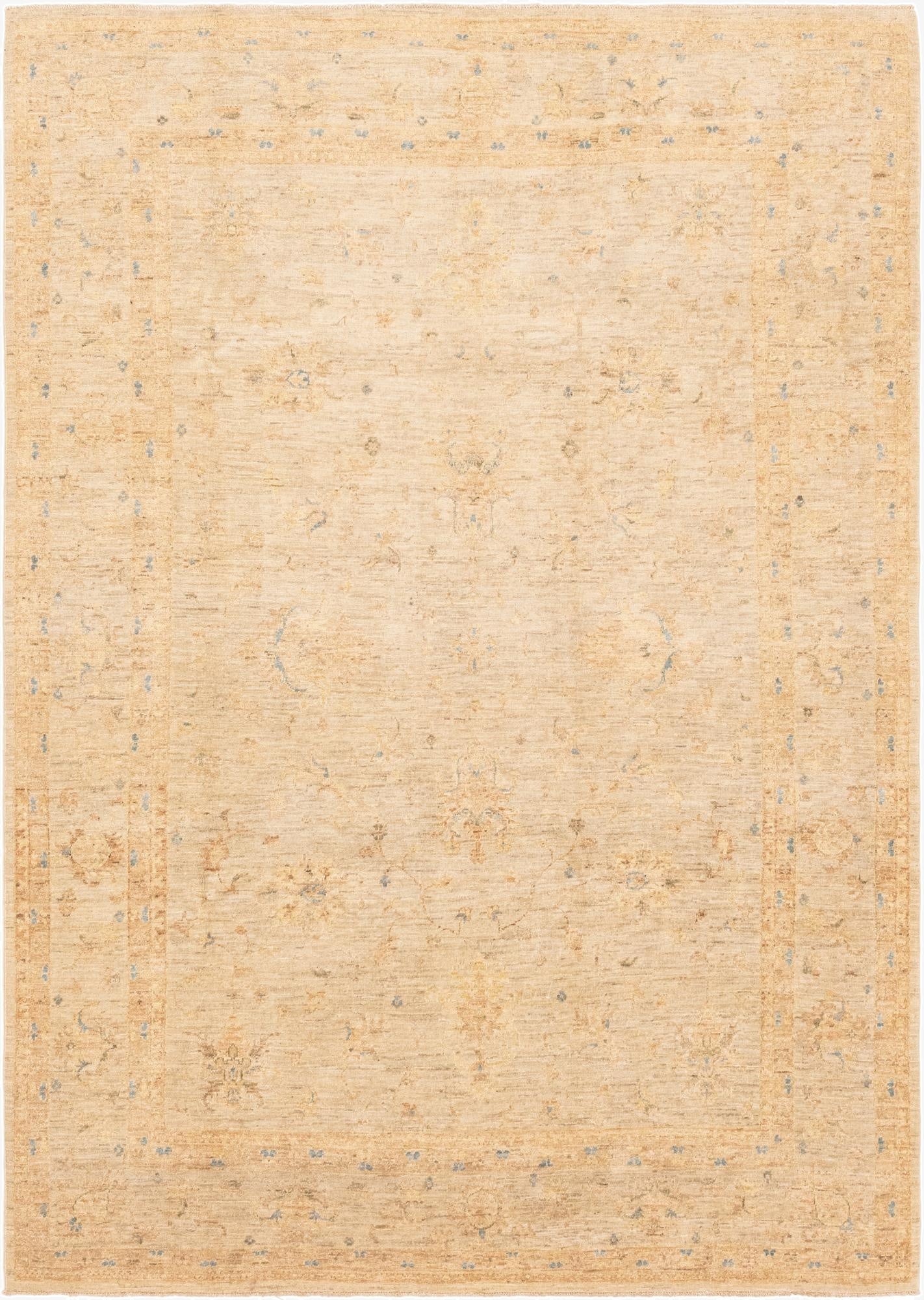  6' 9 x 9' 5  Hand Knotted Over-Dyed Ziegler Rug