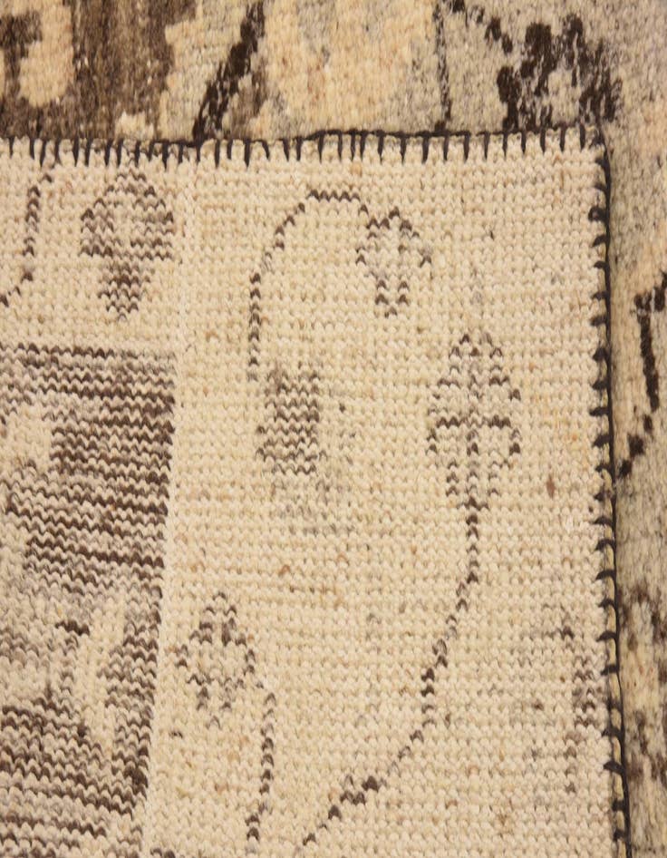 Detail image of  4' x 5' 9  Hand Knotted Patchwork Wool Rug