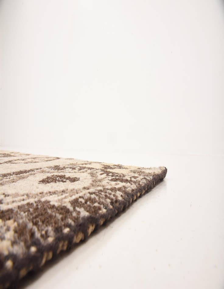 Detail image of  4' x 5' 9  Hand Knotted Patchwork Wool Rug