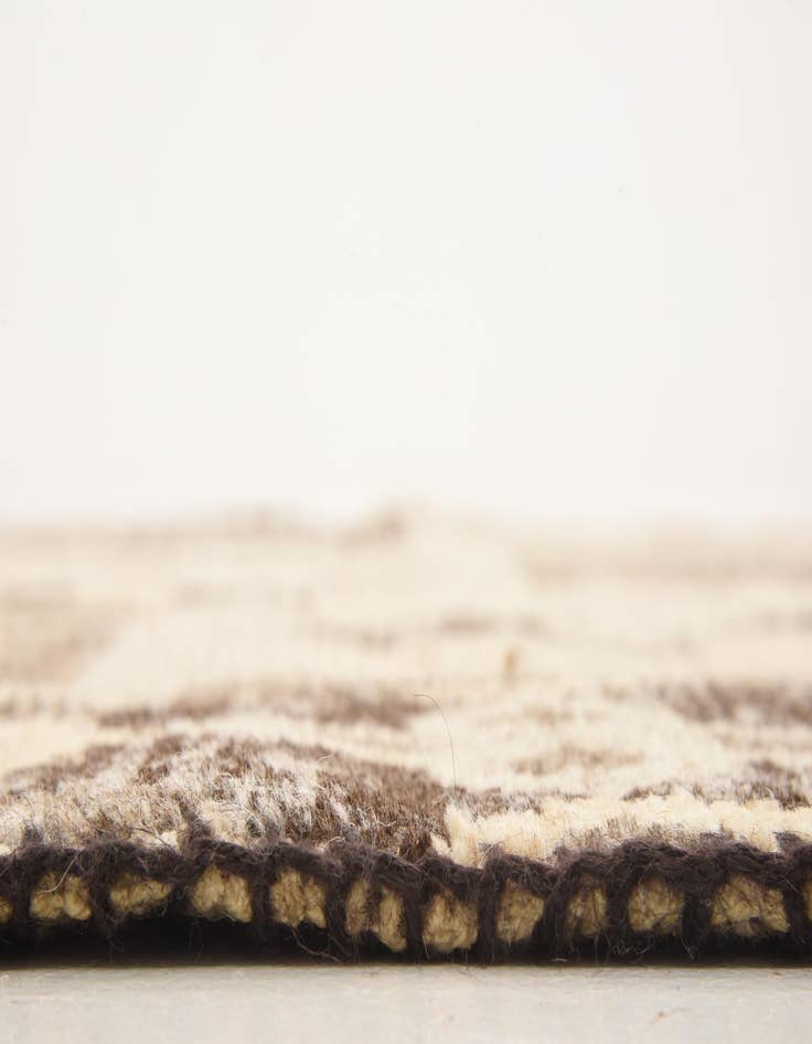 Detail image of  4' x 5' 9  Hand Knotted Patchwork Wool Rug