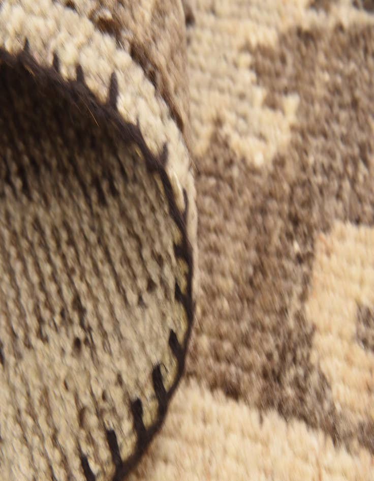 Detail image of  4' x 5' 9  Hand Knotted Patchwork Wool Rug