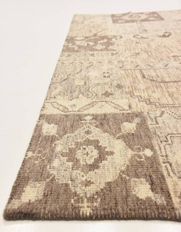 Detail image of  8' 2 x 9' 6  Hand Knotted Patchwork Wool Rug
