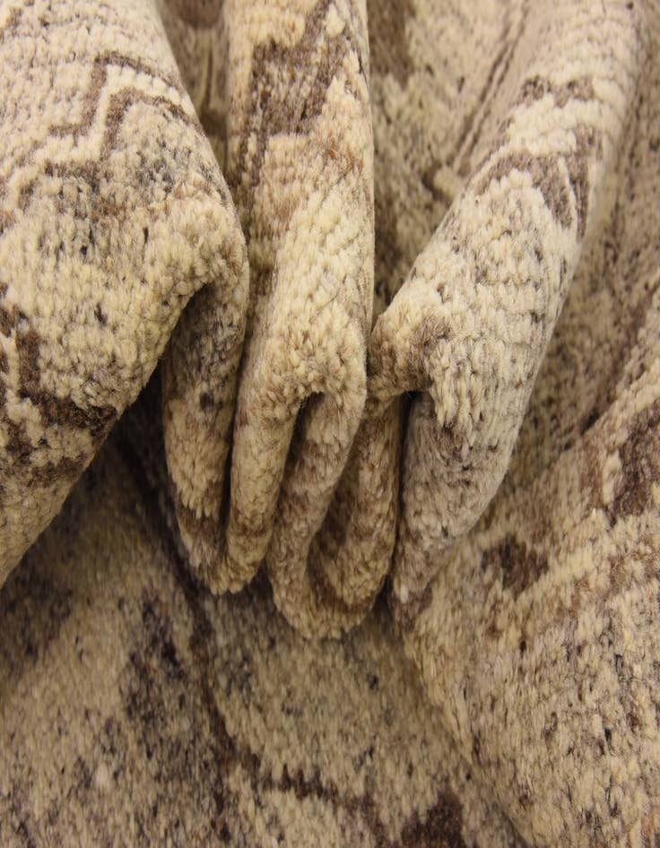 Detail image of  8' 2 x 9' 6  Hand Knotted Patchwork Wool Rug