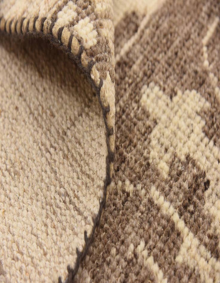 Detail image of 8' 2 x 9' 7 Hand Knotted Patchwork Wool Rug