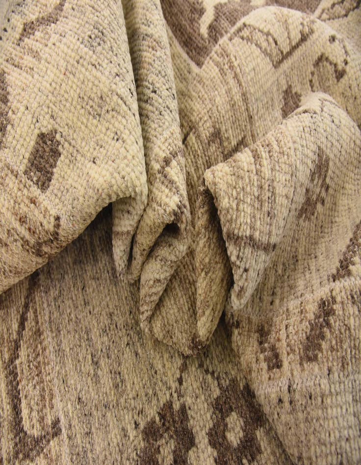 Detail image of 8' 2 x 9' 7 Hand Knotted Patchwork Wool Rug