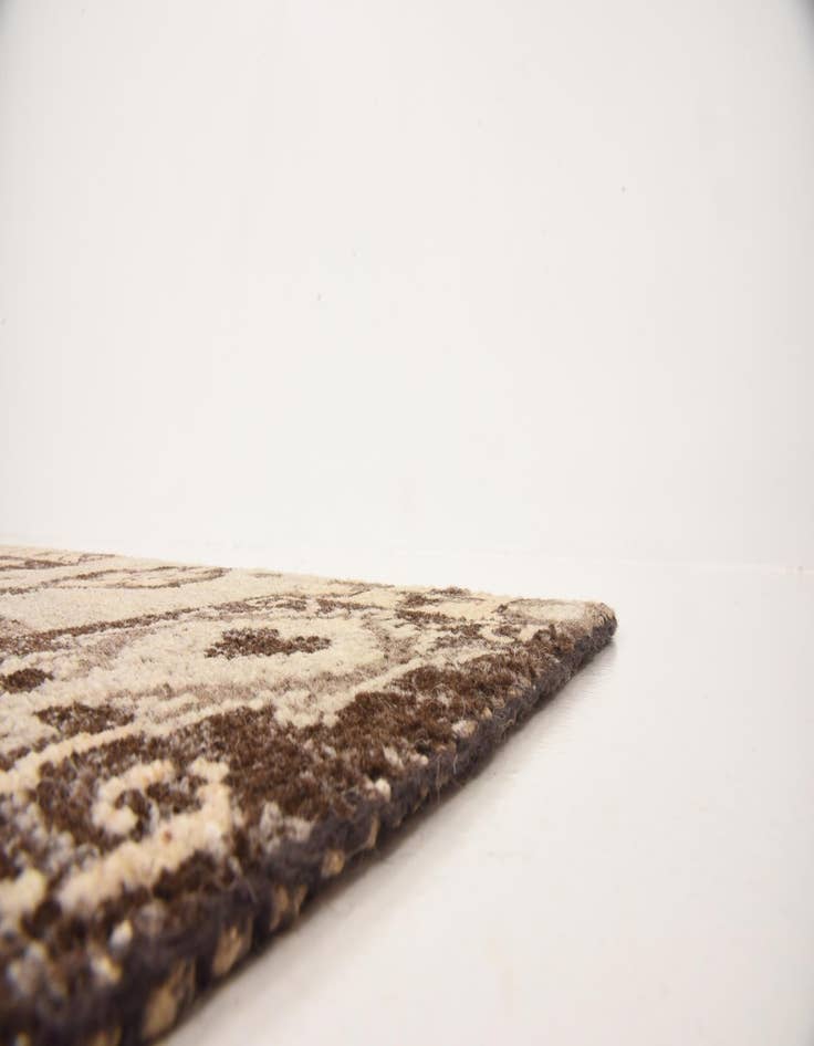 Detail image of  4' x 5' 8  Hand Knotted Patchwork Wool Rug