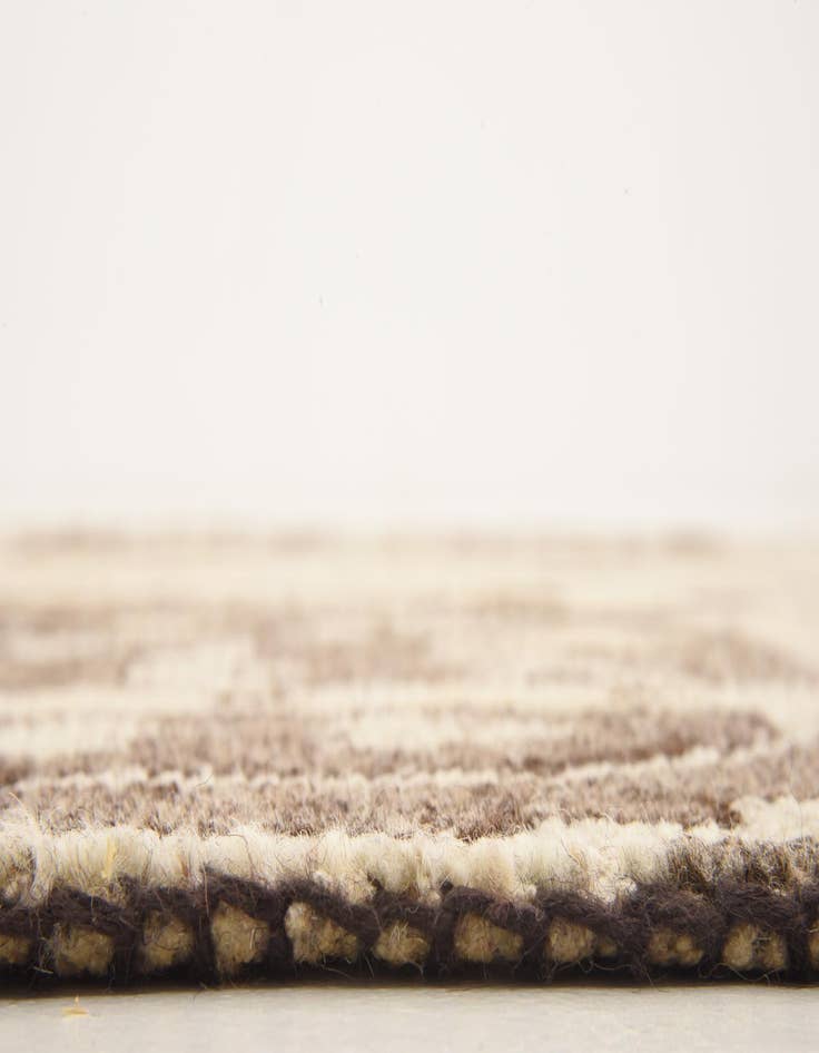 Detail image of  4' x 5' 8  Hand Knotted Patchwork Wool Rug