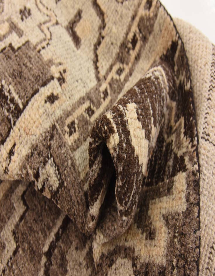 Detail image of  4' x 5' 8  Hand Knotted Patchwork Wool Rug