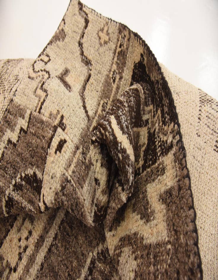 Detail image of  4' x 5' 8  Hand Knotted Patchwork Wool Rug