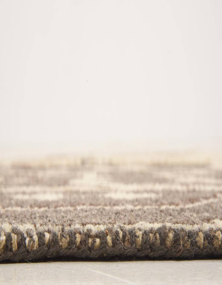 Detail image of  4' 6 x 6' 5  Hand Knotted Patchwork Wool Rug