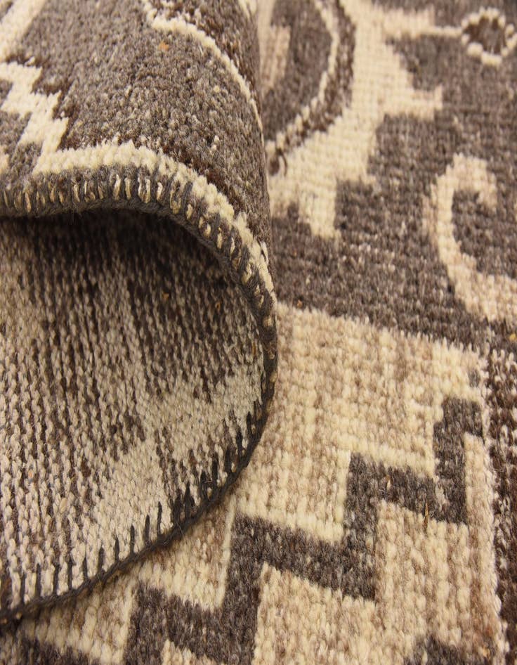 Detail image of  4' 6 x 6' 5  Hand Knotted Patchwork Wool Rug