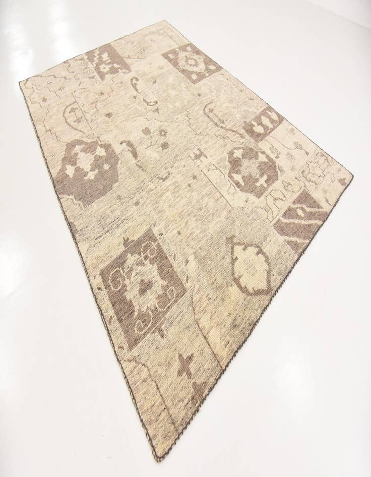 Detail image of 6' 8 x 9' 6 Hand Knotted Patchwork Wool Rug