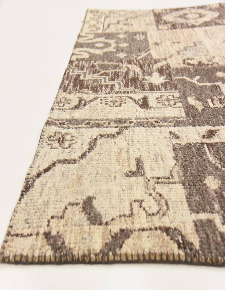 Detail image of 5' 6 x 7' 8 Hand Knotted Patchwork Wool Rug