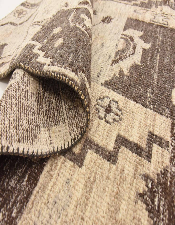 Detail image of 5' 6 x 7' 8 Hand Knotted Patchwork Wool Rug
